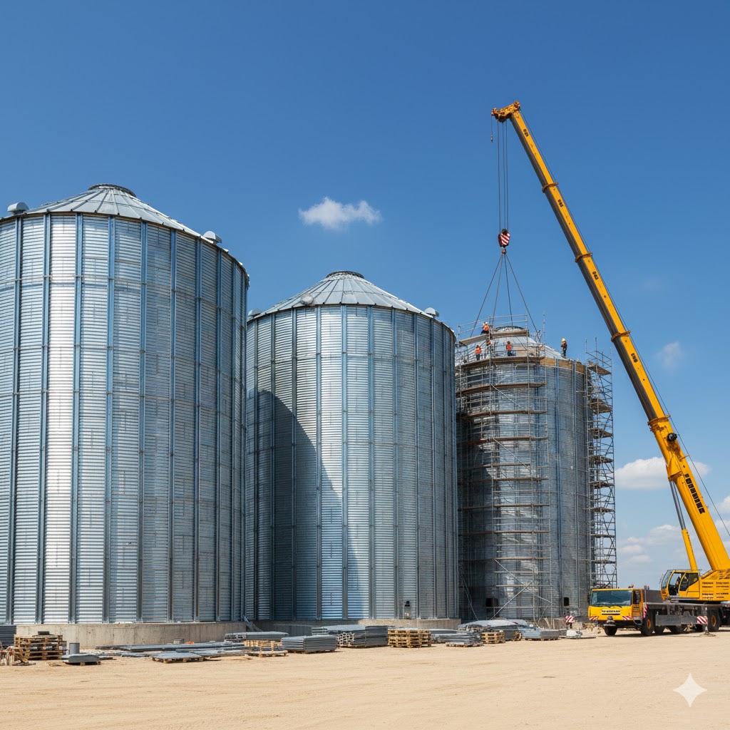 Silos en construcci&oacute;n